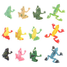 12 stuks plastic kikkers, speelgoed kikkers om te simuleren, leuk als feestcadeautjes voor jongens en meisjes.
