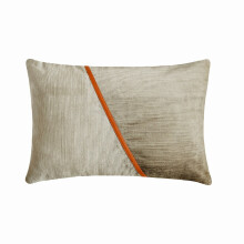 HomeCentric Dekorativt Taupe Pudebetræk 30x50 cm Pakke med 2, Corduroy/Fløjl Patchwork, Stribet Moderne Stil