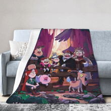 Gravity Falls hoteldeken, anime deken voor op bed, bankdeken, ultrazachte fleece deken voor slaapkamer en woonkamer, 60x50 inch