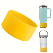 1 stuk kleurrijke siliconen bekerhoes voor Stanley Quencher 40oz/30oz & IceFlow 20oz/30oz, antislip onderkant, bekeraccessoire