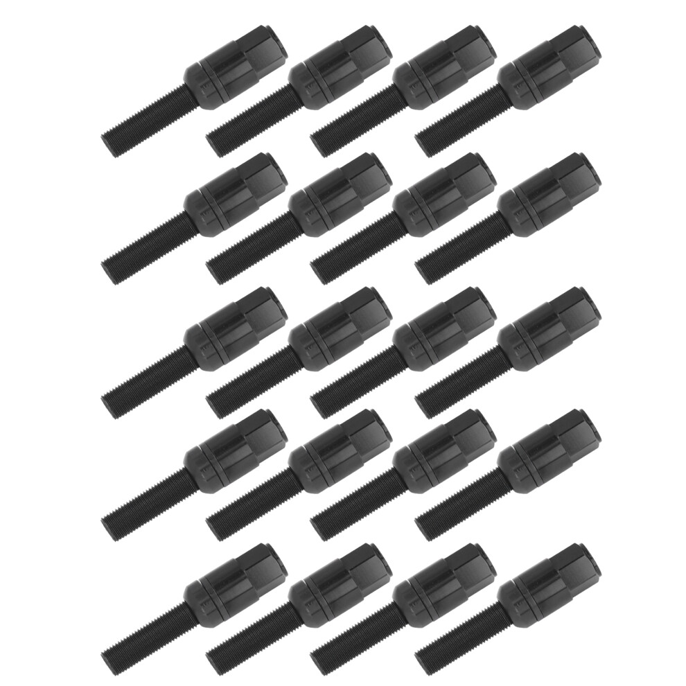 M14x1.5 Cone Seat Lug Bolts 45Mm Shank 17Mm Hex Black 4321382039935