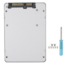 Micro-SATA-SSD-Gehäuse für Laptops, schlankes Aluminium-Festplattengehäuse mit Unterstützung für Mini-PCI-E-IDE-Adapter und integrierter