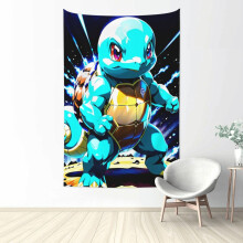 Squirtle gobelin nagyméretű banner fali gobelinek, esztétikus poszter művészeti háttér hálószobába, nappaliba, kollégiumi otthoni