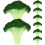 Fette di broccoli artificiali Eease - 8 pezzi, decorazione realistica 1