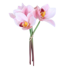 Cymbidium artificiel, fleur simulée, décoration pour la maison, mariage et célébration.