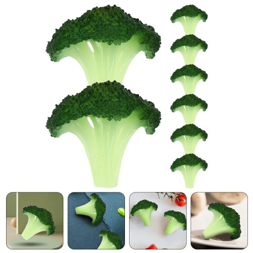 Fette di broccoli artificiali Eease - 8 pezzi, decorazione realistica 2
