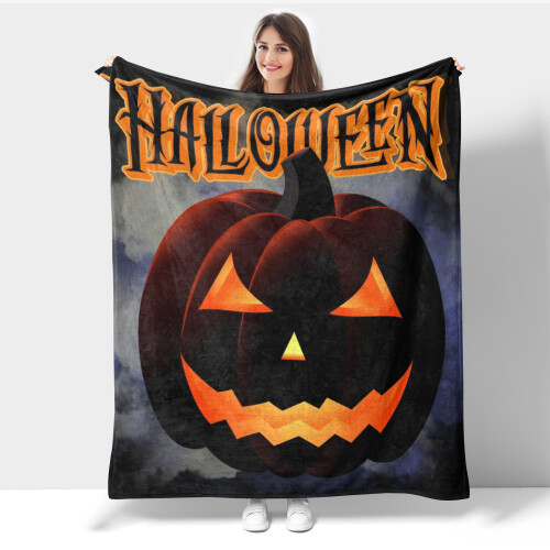 Κουβέρτα φανέλας για το Halloween για καναπέ-κρεβάτι, ταξίδι, κάμπινγκ - μαλακή