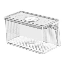 Kiplyki Cyber Deals Koelkast Organizer Bakjes - Doorzichtige Plastic Bakjes voor Koelkast, Vriezer, Keukenkastjes, Voorraadkast Organisatie en Opslag