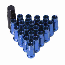 20 pièces de boulons d'écartement en métal M12x1,25, universels pour roues de voiture, en bleu