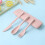 Jygee Wheat Straw Tableware Set Portable Reusable Solid Color Flatware Kit Indoor Outdoor Home Camping Dinnerware with Storage Case Pink 4