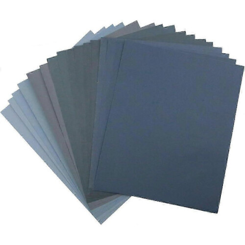 Υγρό γυαλόχαρτο 22,86x27,94cm, Κόκκος 400-5000, 16 φύλλα για πλαστικό και γυαλί,
