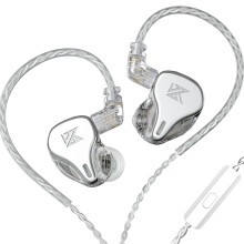 Viflosae KZ DQ6Earphones3DD HiFi In-Ear Monitor Brusreducerande Hörlurar med Mikrofon, Silver/Grå - Kompatibla med xxx