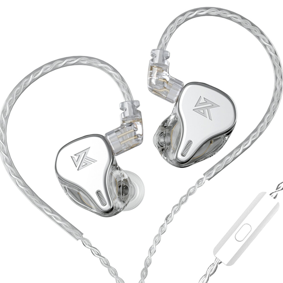 Viflosae Kz Dq6 Earphones 3Dd Hifi In-Ear Monitor Noise Cancelling Earbuds With Mic, - Compatible With Xxx Silver/Gray 9149926026235