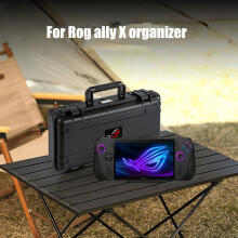 Kantolaukku ASUS ROG Ally X -yhteensopivalle kannettavalle kannettavalle, vedenpitävä suojakotelo tee-se-itse-vaahtomuovisisäkkeellä,