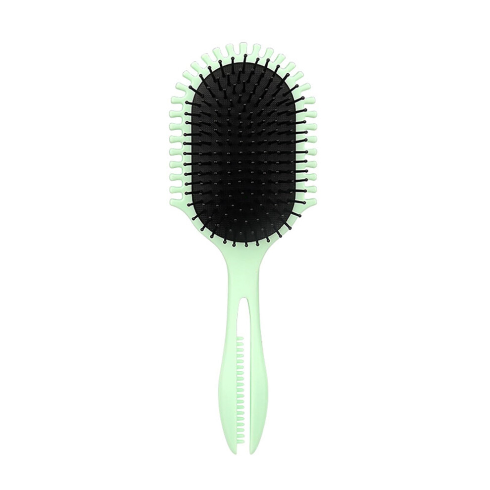 Green/Black Curl Detangling Hair Brush For Gentle Combing, Cushioned Scalp Massage, AntiâPulling Teeth, Â