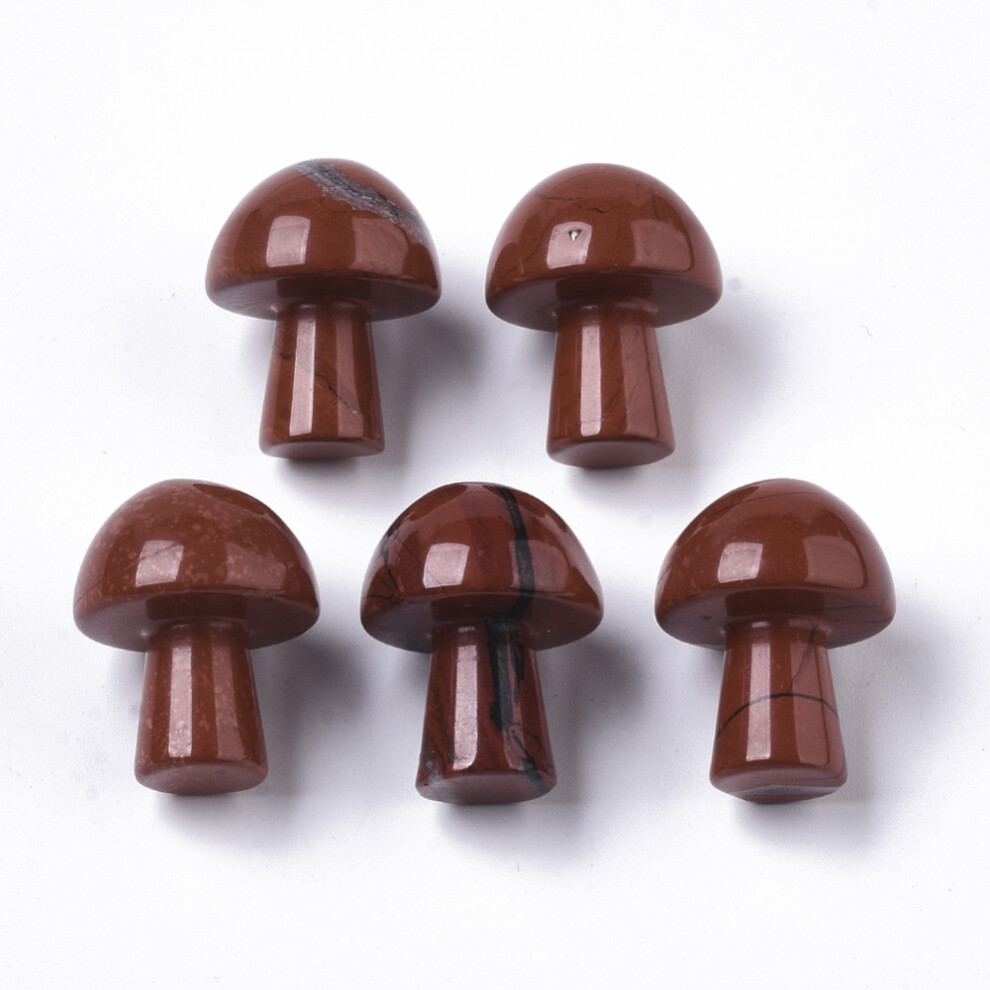 10pc Natural Red Jasper GuaSha Stone Gua Sha Scraping Massage Tool for SPA Relaxing Meditation Massage Undyed Mushroom Shaped 21x16mm