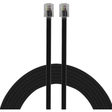 Telephone Line Cord, 15 Feet, Phone Cord, Modular Jack Ends, Works for Phone, Modem or Fax Machine, for Use