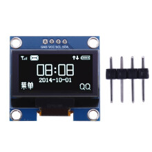 jixopn 1,3-Zoll-OLED-Modul, 7-Pin-SPI-SSH1106-Treiber-Displaymodul, 128x64-Weiß/Blau-Display für Arduino/Raspberry Pi/BBC