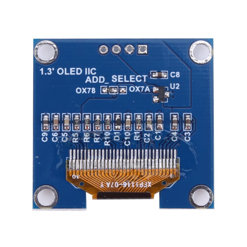 Modulo OLED jixopn da 1,3 pollici, modulo display SPI SSH1106 a 7 pin, display bianco/blu 128x64 per Arduino/Raspberry Pi/BBC 1