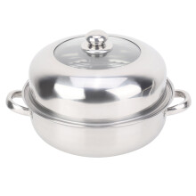 Casserole vapeur - 28 cm, en acier inoxydable, simple paroi, pour marmite, pot à vapeur, ustensiles de cuisine ménager