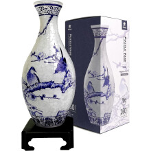 Pintoo 3D Puzzle Vase, 160 Curved Plastic Pieces, Magpies on Plum Tree, Translucent - Housewarming Gift for Flower Arrangements & Home Decor [S1025]