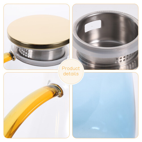 Clear Container with Lid Cold Water Kettle Blue Gradient Explosion-proof Pitcher Glass Jug 1