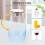 Clear Container with Lid Cold Water Kettle Blue Gradient Explosion-proof Pitcher Glass Jug 5