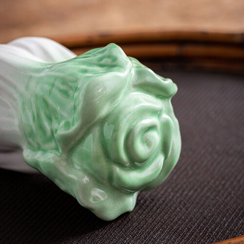 Chinese Cabbage Shape Tea Jar Airtight Ceramic Storage for Dry Tea Reusable 2