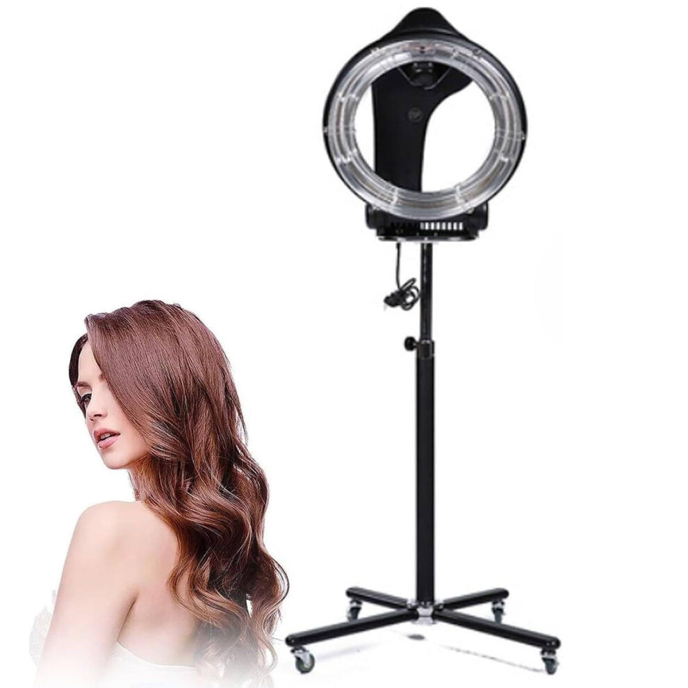 Infrared Hair Dryer with Stand, 360 Rotation Heating, Adjustable Timer & Temperature, 950W
