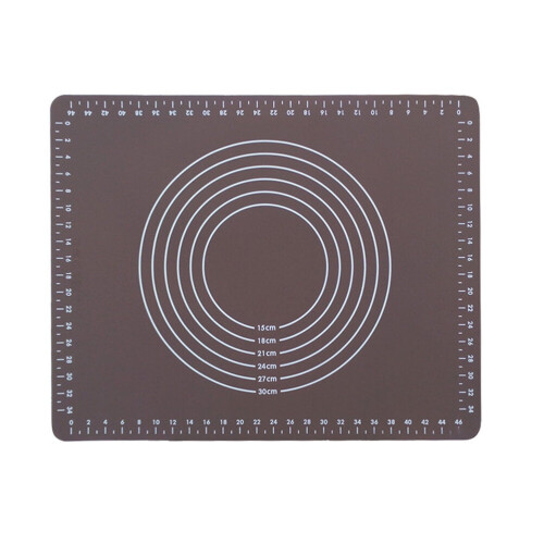 2 pcs Dough Mat High Temperature Resistance Non-slip Kitchen Gadget Baking Tool for Home (Coffee) 2