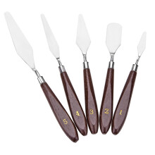 5Pcs Painting Mixing Scraper Art Paint Spatulas Color Stirring Shovels Art Supplies