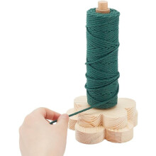 Wooden Plum Blossom Yarn Spinner Thread Winding Rack Detachable Yarn Dispenser BurlyWood 117x122x220mm