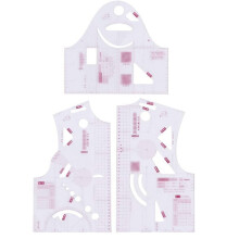 1: 3 Stoffdesign-Lineal, transparentes Kurvenlineal, Messlineal, Designlineal, Schnittmustererstellung für Puppennähwerkzeuge