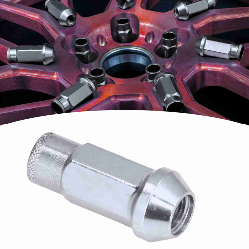 20PCS M12x1.25 Metal Wheel Lug Nuts Replacement for Car Silver 1