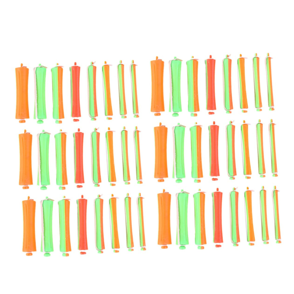 Heatless Hair Curlers Set with Rubber Bands, Reusable Spiral Rods for Long Hair DIY Styling