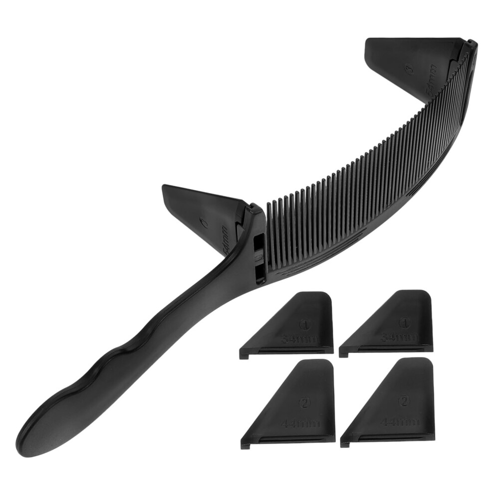 Unisex Professional Barber Comb Set For Men, Curved And Flat Hair Cutting Combs With Ergonomic Grip