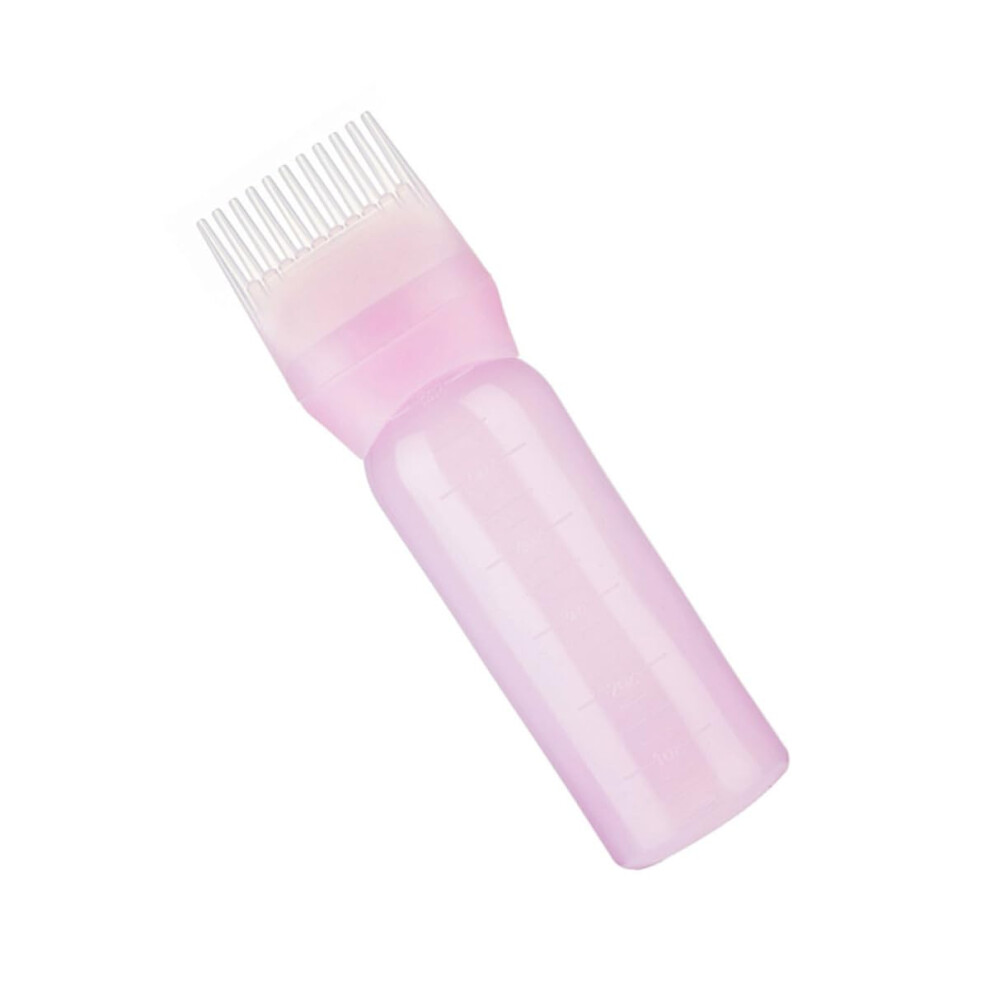 Pink Hair Dye Applicator Bottle With Comb For Even Color Distribution And Precise Root Application
