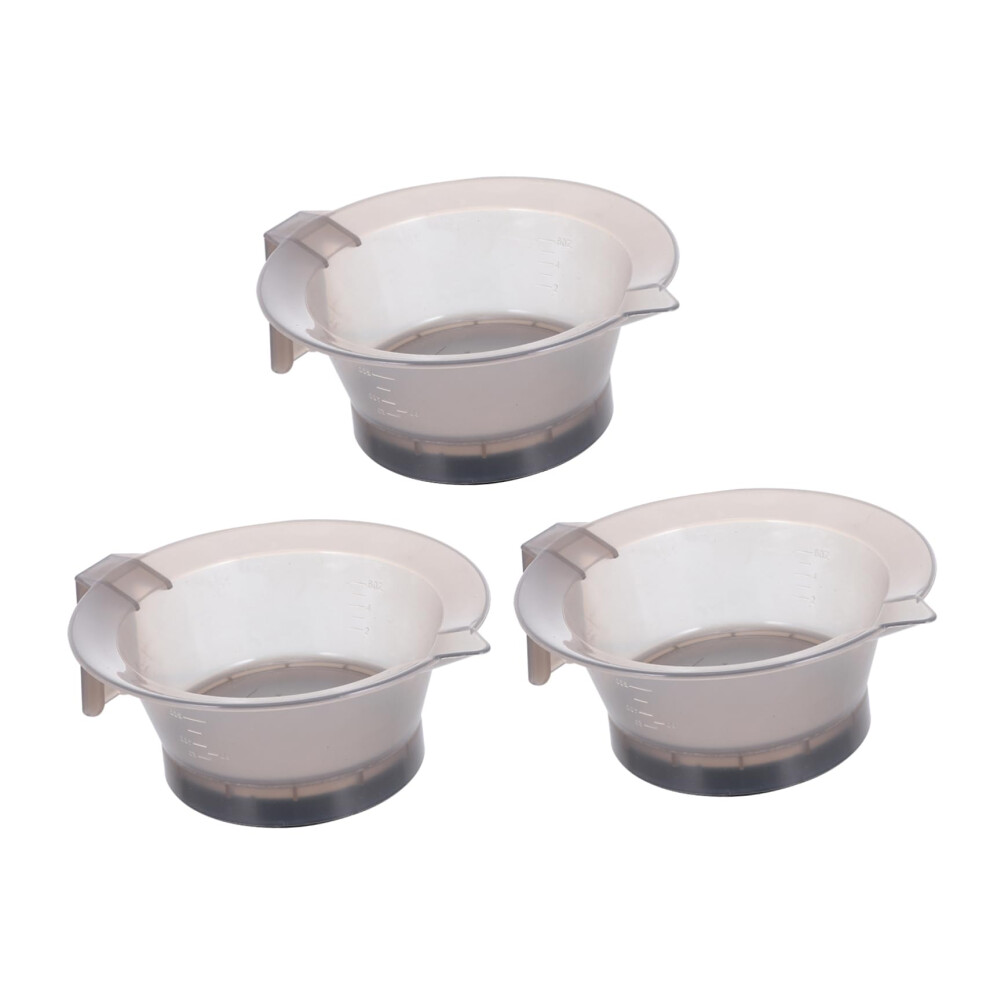3pcs Professional Hair Dye Mixing Bowls Set, Stackable Plastic Tinting Bowls with Handle for Salon and Home Use