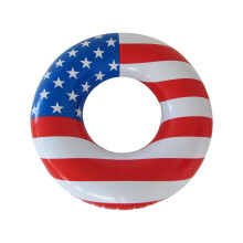 USA Flag Pool Float 42 Inch Patriotic American Flag Swim Ring for 4th of July Beach and Pool