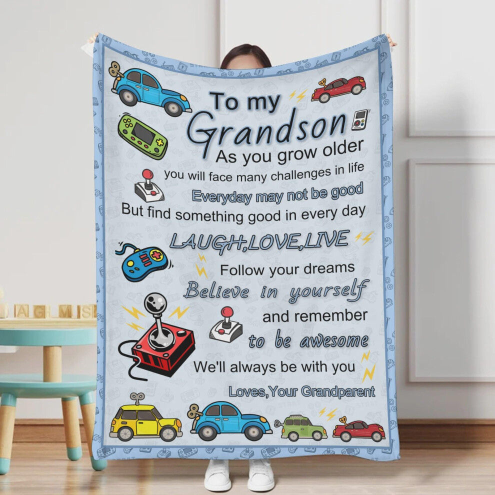 Soft Flannel Baby Blanket for Newborn Boys, Warm Nursery Throw and Cozy Swaddle, 40x50 Inches