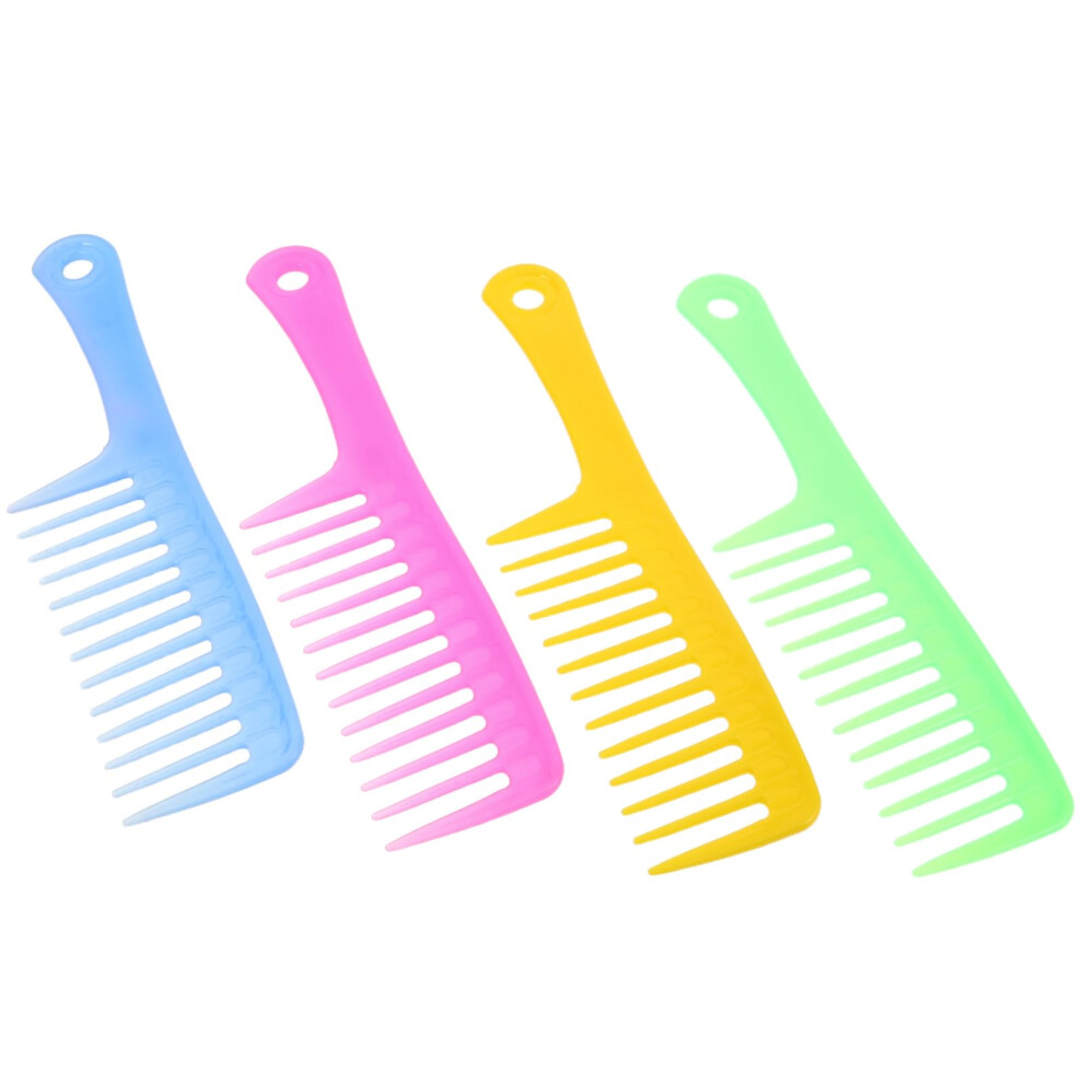 Unisex Wide Tooth Comb Set For Curly Hair With Gentle Detangling Design And Salon Quality Performance