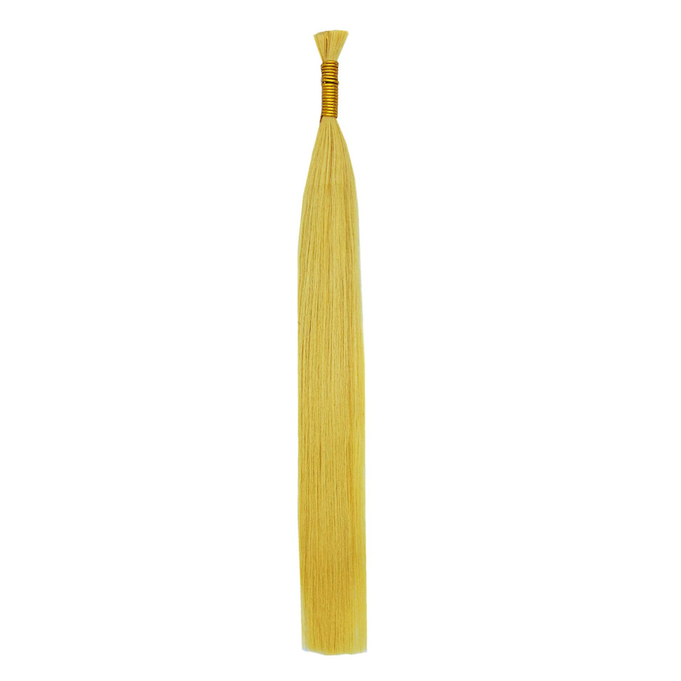 Unisex Gold Brazilian Virgin Human Hair Bulk Extensions 24 Inch Silky Straight Tangle