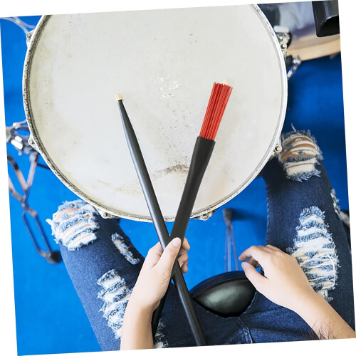 Retractable Drum Brushes with Ergonomic NonSlip Handle for Jazz and Rock Drummers Beginners 2