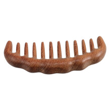 Wide Tooth Wooden Comb for Curly Hair, Natural Wood Scalp Massager Detangling Comb for Men and Women