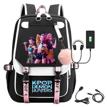 K-Pop Demon Hunters Anime Rugzak Leuke Cartoon Tas voor Studenten zwart [JSR] zwart1