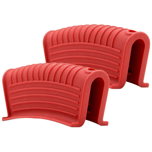 Conjunto de 4 protetores de silicone para cabos de panelas, com isolamento térmico, clipes de fixação para cabos de panelas de ferro fundido e 1