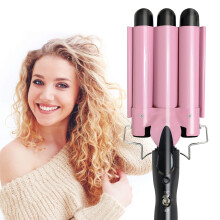 Hair Waver Iron 3 Barrel Curling Iron 25mm Ceramic Tourmaline Fast Heating Adjustable Temperature