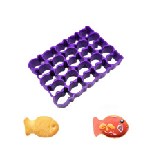 Vykrajovátko na sušenky HKUKY Gold Fish Cracker, 25 ks mini vykrajovátka na rybí sušenky, kompatibilní s potravinami ve tvaru ryby, plastová