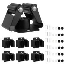 Support mural pour balais et serpillières AEVXKHI6PCS, en acier inoxydable, avec vis, compatible avec les balais et les serpillières, organisateur