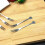 Heart Shape Stainless Steel Fork Home Simple Two-tooth Fork Cake Pastry Fork 6